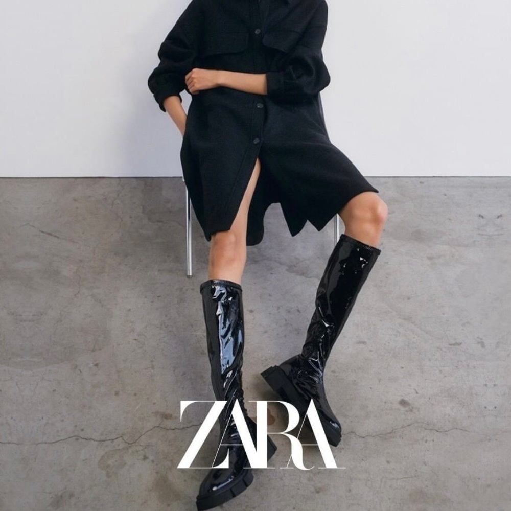 ZARA S black w/ velvet bow tie - Picture 1 of 9